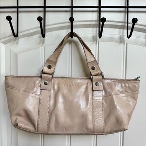 Vintage Kenneth Cole New York Cream Leather Hobo Shoulder Purse 13” x 5.5” x 3”